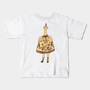 Bell idol from ancient Greece - timeless abstraction Kids T-Shirt